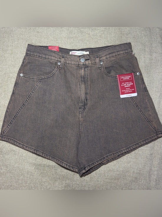 Levi's Denim - Levi Strauss Signature Vintage A-Line Seamed Shorts Brown Size 10 W30